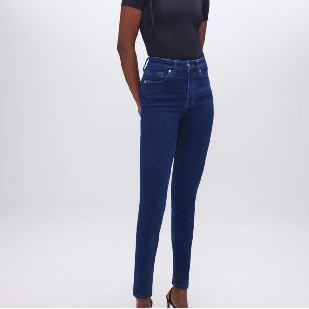 NWT Good American Always Fits Good Waist Skinny Jeans - Size 6-12/B - Dark Blue